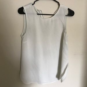 F21 white/grey work blouse